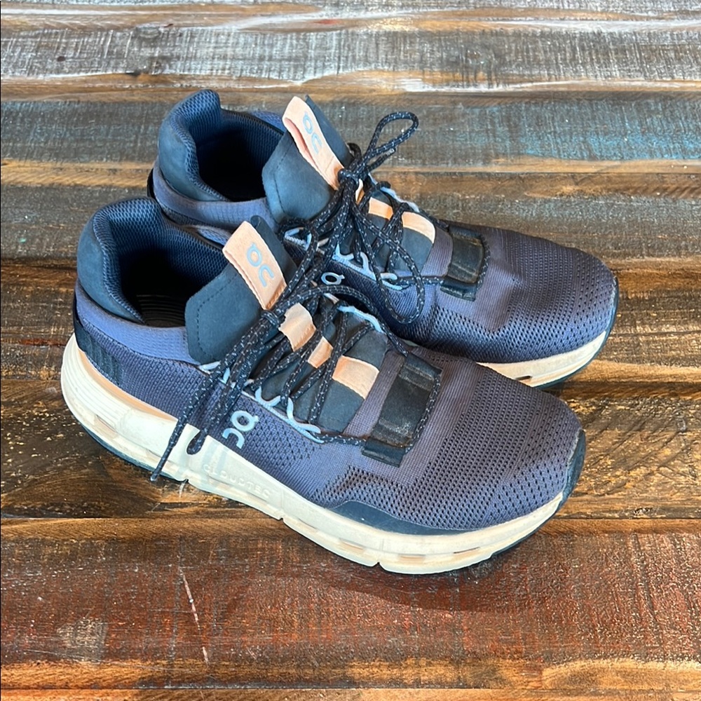 On Running Black and Tan Sneakers